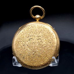 French 18K Gold Quarter Hour Repeater Pocket Watch