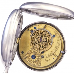 English Verge Fusee Sterling Silver Pocket Watch CA1812