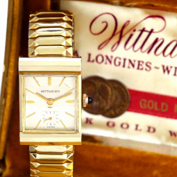 Gold Wittnauer Wrist Watch with Original Box | Vintage Swiss Dress Watch from the 1940s