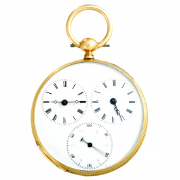 18K Gold Captain's Watch | Solid Gold Antique French Pocket Watch Circa 1860s