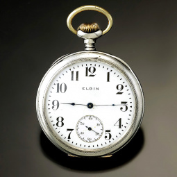 Sterling Silver Elgin Pocket Watch | 16 Size 7 Jewel CA1909