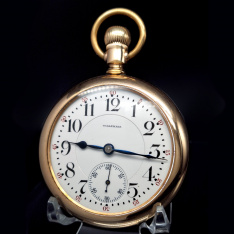 21 Jewel Waltham Crescent Street Railroad Pocket Watch CA1907