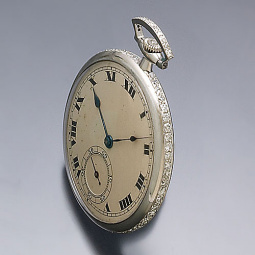 Platinum Diamond Haas Pocket Watch CA1910 | Deco | Luxury Swiss Watch
