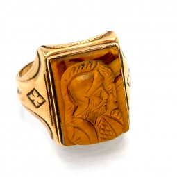 Tiger's Eye Cameo Ring