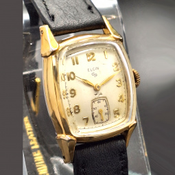 Vintage Elgin Watch CA 1960s | Gold Plate with Silver Dial 17 Jewel Manual Wind