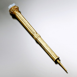 Rare 14K Gold Fountain Pen Pencil Combination with White Onyx End Stone Circa 1910