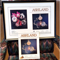 Framed Ashland Watch Catalog Cover with Matching Mint Original Catalog November - December 1993