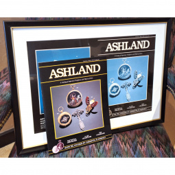Framed Ashland Watch Catalog Cover with Matching Mint Original Catalog No.14 February - March 1993