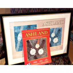 Framed Ashland Watch Catalog Cover with Matching Mint Original Catalog No.13 January 1993