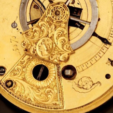 English Verge Fusee Pocket Watch CA1830s | Antique 53mm Silver Hunter Case Pocket Watch