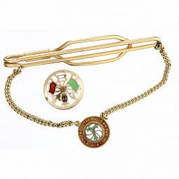 Railroad B OF RT Enamel Lapel Pin and Tie Clasp