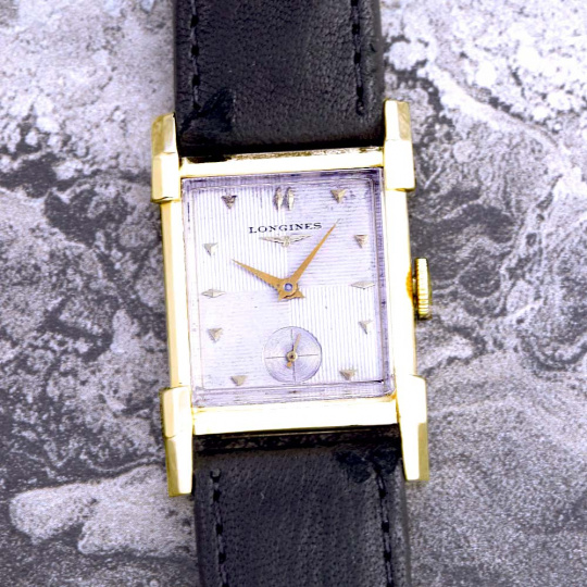 Vintage longines square gold watch top