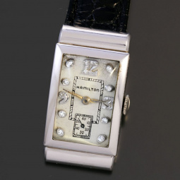 Platinum Diamond Dial Luxury Hamilton Watch CA1940s | 19 Jewel Manual Wind