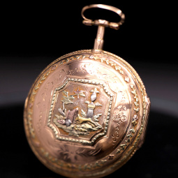 Verge Fusee Pocket Watch | Antique Des Arts Geneva with 18K Multicolor Gold Case