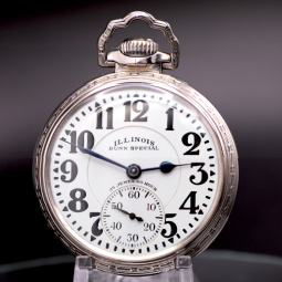 23 Jewel 60 Hour Bunn Special Railroad Pocket Watch with Marked Dial