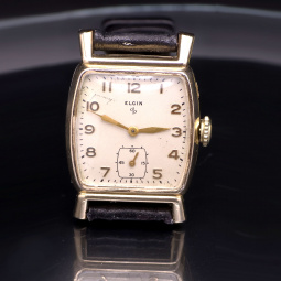 Vintage 1950s Elgin Dress Watch | Rectangular Rolled Gold Plate | 17 Jewel Mechanical Wind