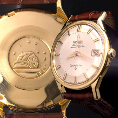 18K Gold Omega Constellation Wrist Watch with Pie Pan Dial CA1966 (See Video)
