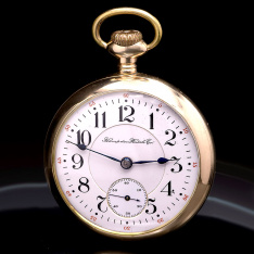 Railroad Watch | The Deuber Watch Co. Grade Hampden Pocket Watch CA1906 | 21 Jewel, 18 Size
