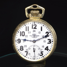 Railroad Watch | Ball Watch Co. (Illinois) Grade 810 Railroad Pocket Watch Canadian 24 Hour Dial