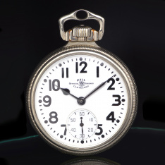 Triple Signed Hamilton Ball Watch Co. 999P 21 Jewel Railroad Pocket Watch CA1929