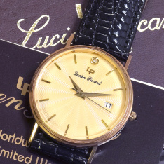 Lucien Piccard Wrist Watch with Original Boxes, Cards, Strap & Rose Buckle | New/Old Stock