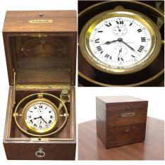 21 Jewel Father Time Free Spring Variant Deck Chronometer Watch CA1919