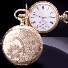 14K Gold Elgin Railroad Pocket Watch CA1897