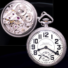 Railroad Watch | 23 Jewel Waltham Vanguard Pocket Watch CA1946