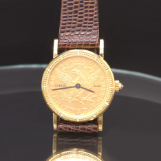 Woman’s $5 Eagle Liberty Gold Coin Corum Wristwatch
