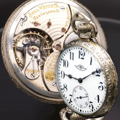 Triple Signed 23 Jewel 999N Ball Watch Co. (Hamilton) Pocket Watch with Stirrup Bow
