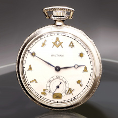 Masonic Dial Waltham Pocket Watch CA1926