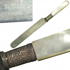 Webb C. Ball (Ball Watch Co. Founder) Fruit Knife with Mother of Pearl Handle Late 1800s