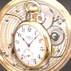 Hamilton Ball Watch Co. Model 999M Railroad Watch in 14K Gold Case