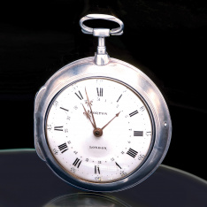 English Pair Case Verge Fusee Pocket Watch with Calendar CA1800s | Made by E. Morton