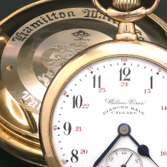 Hamilton Railroad Grade 972 Pocket Watch with Private Label Canadian Dial