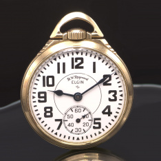 Railroad Watch | 21 Jewel Grade 571 BW Raymond Elgin Railroad Pocket Watch