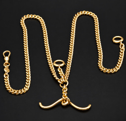 14K Yellow Gold Double Albert Pocket Watch Chain | 22" | 46.18 Grams