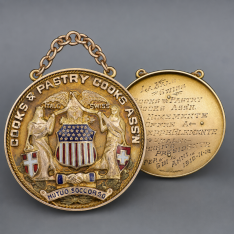 Italian-Swiss Pastry Chefs Presentation Medal c.1910s | Mutuo Soccorso | Award to Giuseppe Clemente