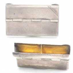 Sterling Silver Postage Stamp Holder – Hinged Door, 2” x 1⅛”, Vintage Desk Accessory