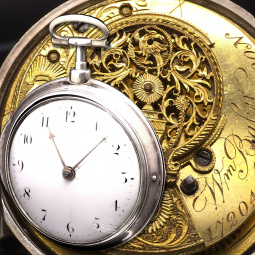 English William Baker Verge Keywind Pocket Watch C. 1880s | Pair Case