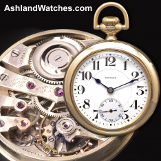 Triple Signed Howard Series O Railroad Pocket Watch C. 1915 | 23 Jewel, 16 Size