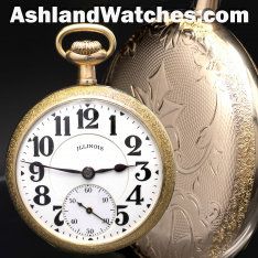 21J Bunn Special Illinois Railroad Pocket Watch