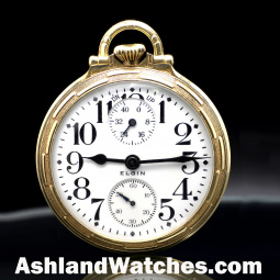 BW Raymond Elgin Railroad Pocket Watch with Wind Indicator | 19 Jewel