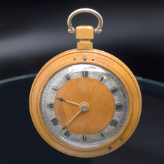 Exceedingly Rare Possibly Unique Russian Box Wood 14-Size Open Face Pocket Watch Antiqe 1890s