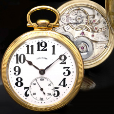 23J Sangamo Special Illinois Railroad Pocket Watch