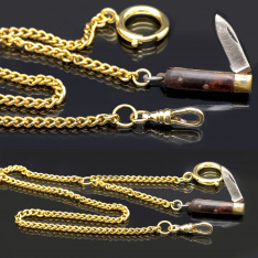 Watch Chain with Knife Fob – 15″ Long