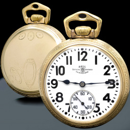 1939 Ball Watch Co. Hamilton 999P Railroad Pocket Watch – Triple Signed 16S 21J