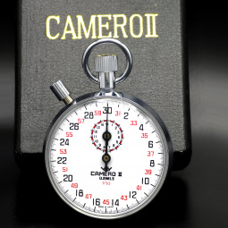 Camero II 30 Second Stopwatch Timer Pocket Watch 50mm 13J with Original Box | Vintage Stop Watch