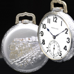 Hamilton 992 Railroad Pocket Watch “Steam Engine Case” – Circa 1926