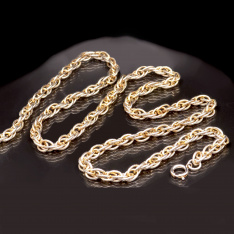 Two-Tone Base Metal Necklace – 26” Long